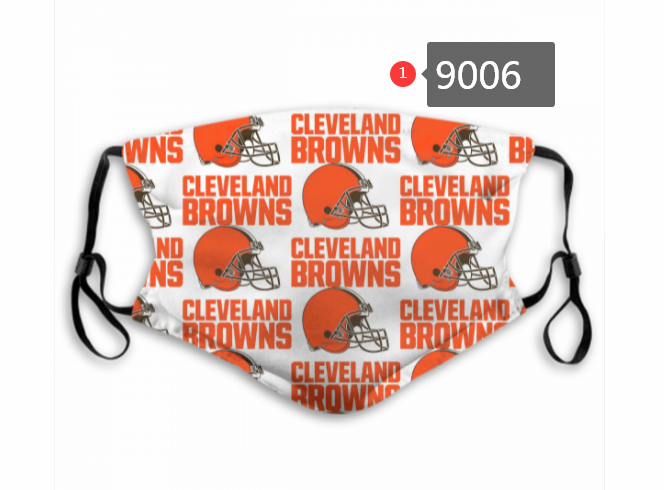 2020 NFL Cleveland Browns #4 Dust mask with filter->nfl dust mask->Sports Accessory